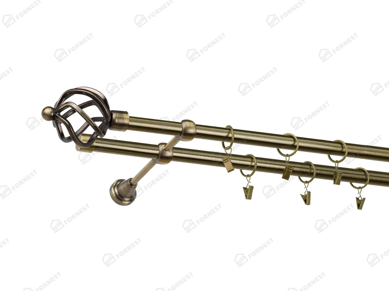 Garniža 19x19mm - 2rady - SPIRAL - antik