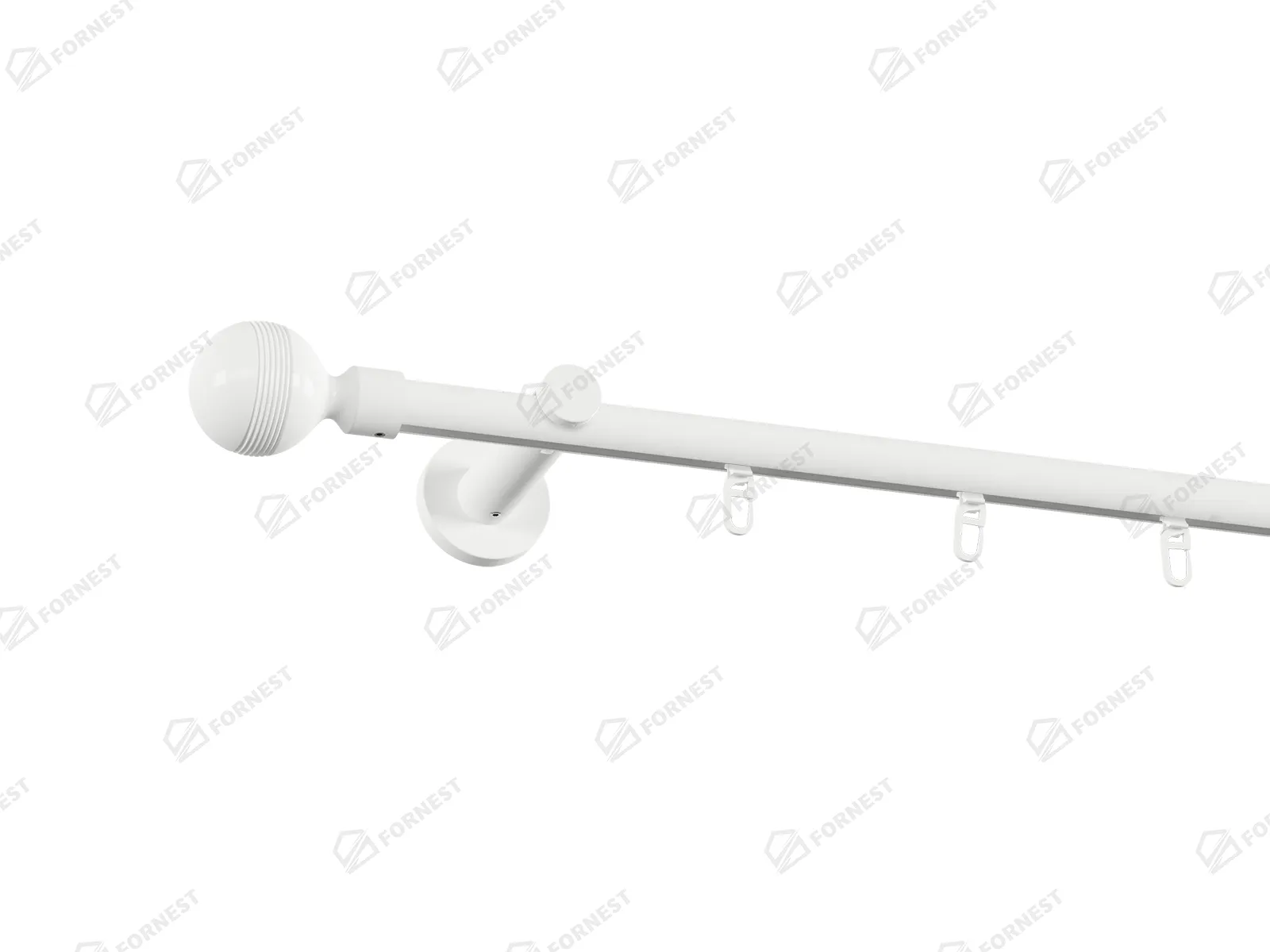 Garniža 19mm drážková tyč - 1rad - GABI - biela