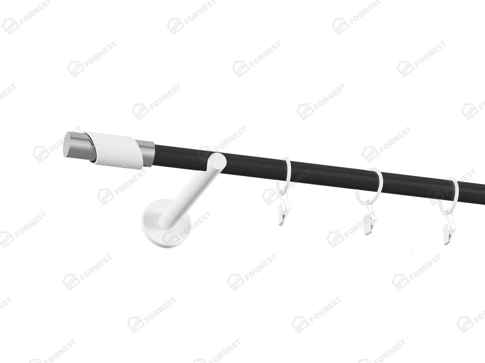 Garniža 19mm obyčajná tyč - 1rad - PARIS - čierno biela