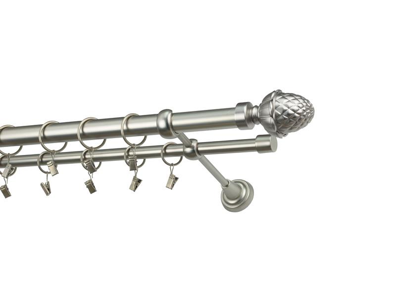 Garniža 25x16mm - 2rady - ŽALUĎ - satin