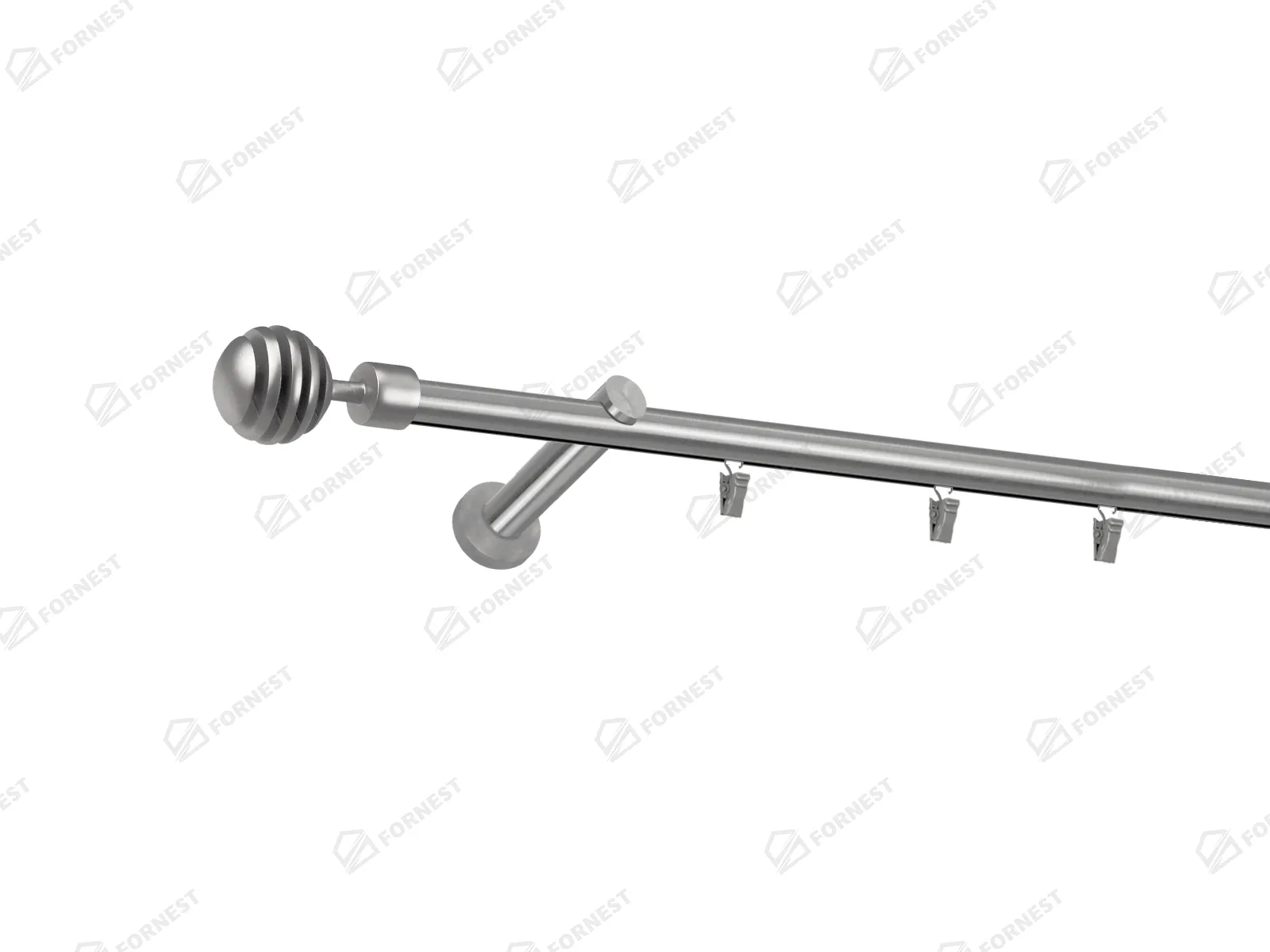 Garniža 19mm - drážková tyč - 1rad - VERONA - satin