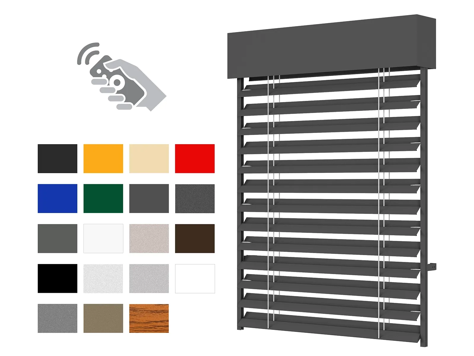 Vonkajšie žalúzie Z90 - motor - bez krycieho plechu