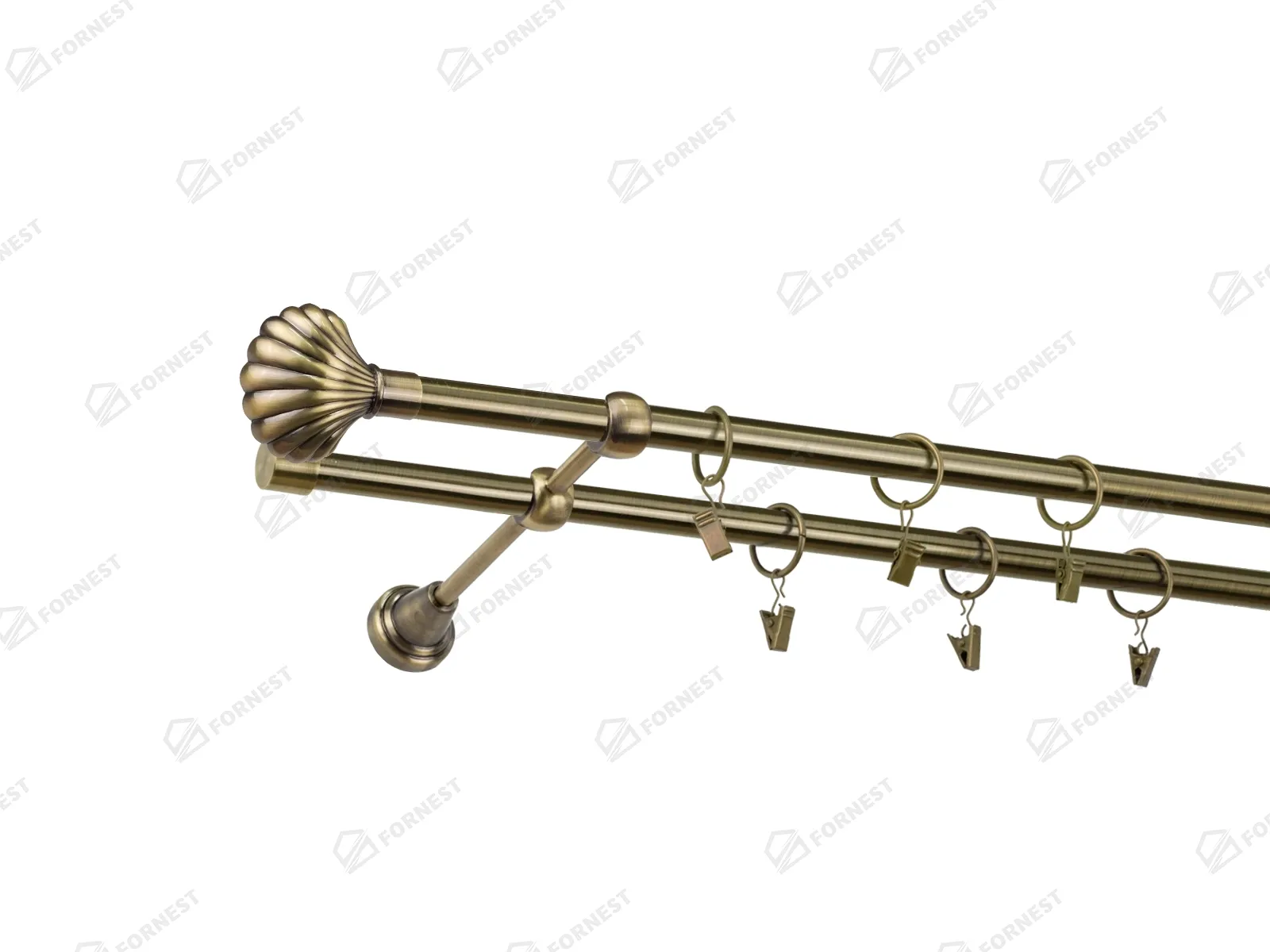 Garniža 16x16mm - 2rady - MUŠĽA - antik