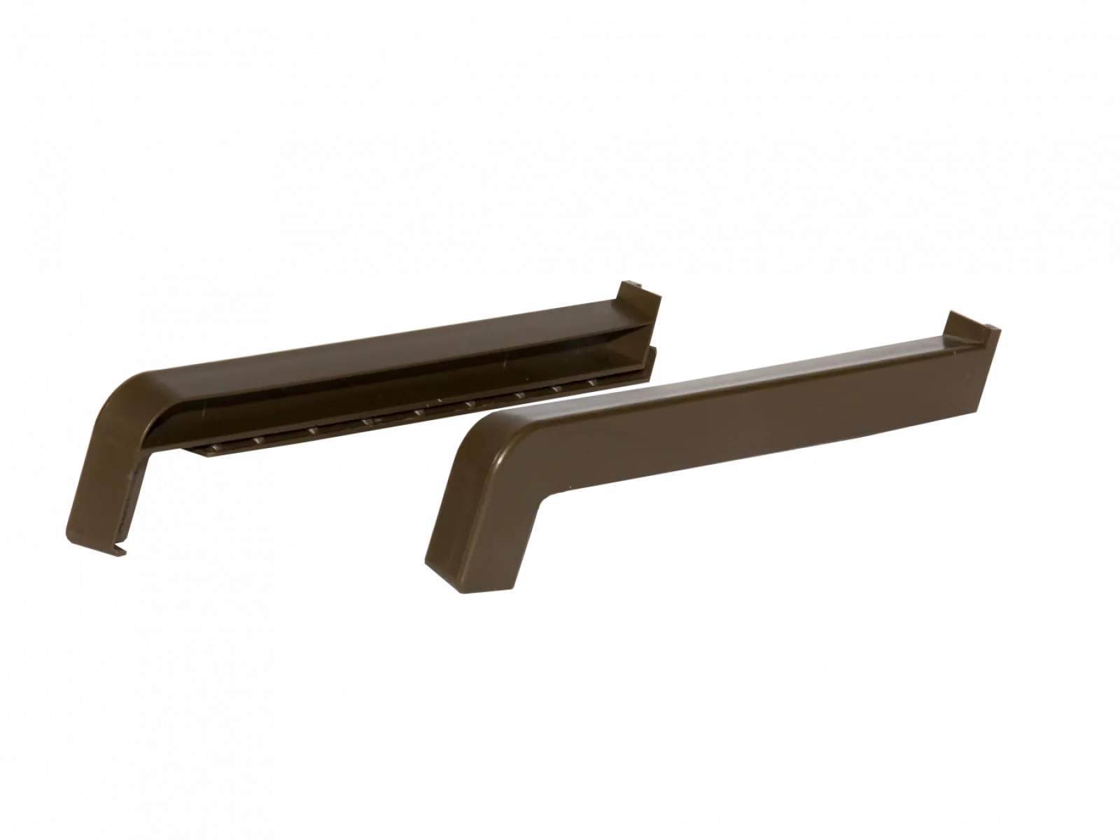 Plastové vonkajšie krytky - nos 25mm - bronz elox 6003 - pár