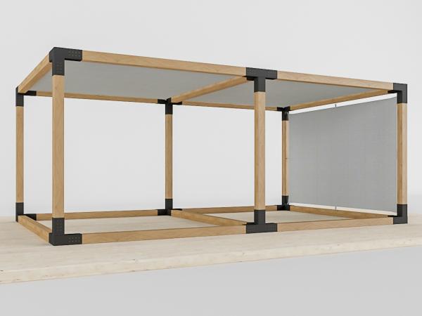 Pergola VEGAS - voľne stojaca so spodným vencom - 2 sekčná