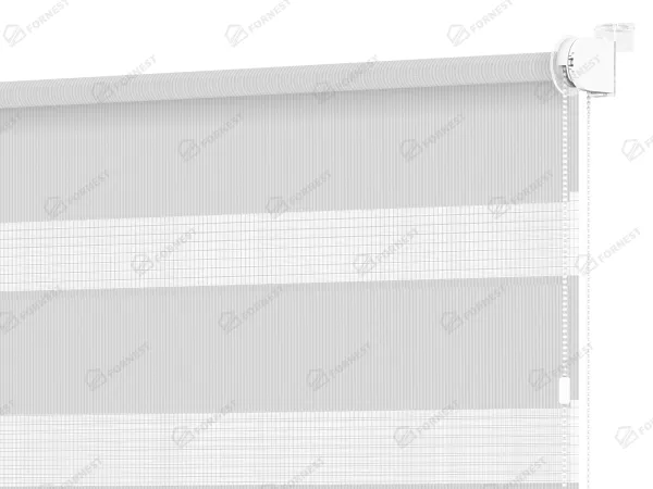 Roleta MINI - deň a noc - látka Bahama 1821 - svetlo sivá