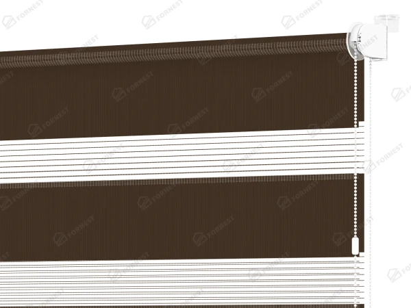 Roleta MINI - deň a noc - látka Zakynthos 07 - cappuccino