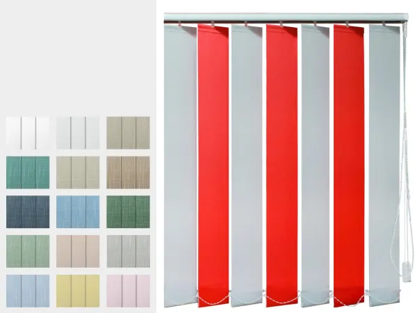 Dvojfarebné vertikálne žalúzie - látka SHANTUNG