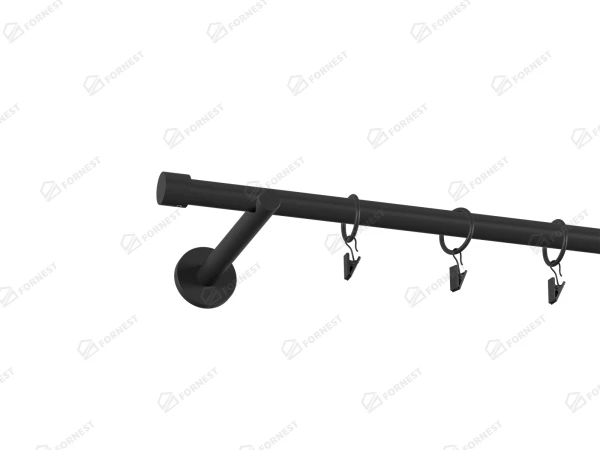 Garniža 19mm obyčajná tyč - 1rad - PULLO - Čierna