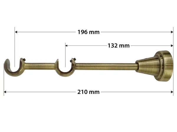 Garniža 16x16mm - 2rady - KALISTO - antik 3