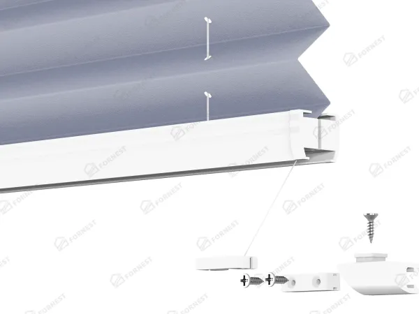 Plisé rolety LUX - látka Danish blue 11070 - PEARL 9