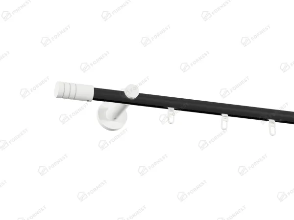 Garniža 19mm drážková tyč - 1rad - TECHNO - čierno biela