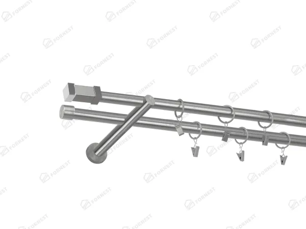 Garniža 19x19mm - 2rady - QUADRO - satin