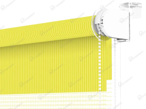 Roleta MINI - deň a noc - látka Bahama 1805 - citrónovo zelená 3