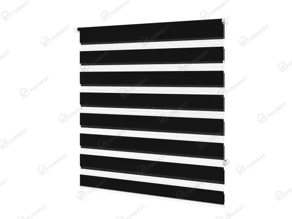 Roleta MINI - deň a noc - látka Zakynthos 10 - čierna 1