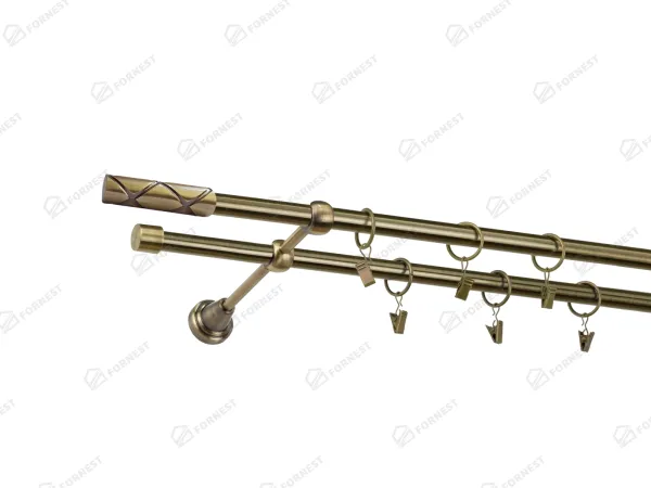 Garniža 16x16mm - 2rady - COKOL - antik