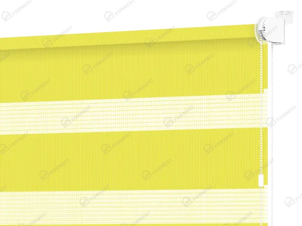 Roleta MINI - deň a noc - látka Bahama 1805 - citrónovo zelená