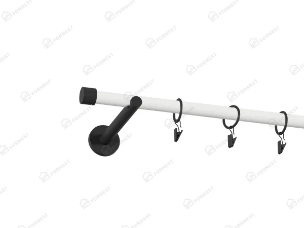 Garniža 19mm obyčajná tyč - 1rad - PULLO - bielo čierna