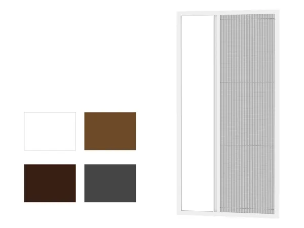 Sieťky proti hmyzu na DVERE - PLISSÉ LITE LUX - bežné odtiene