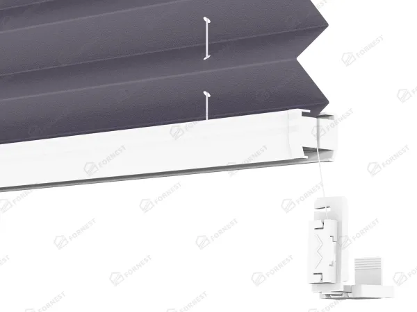 Plisé rolety LUX - látka Starless night 11187 - BLACKOUT (zatemňujúca) 4