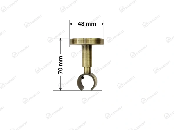 Garniža 19mm - drážková tyč - 1rad - BELUNO - antik 4