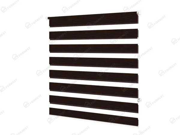 Roleta MINI - deň a noc - látka Maurícius 66 - tmavo hnedá (wenge) 1