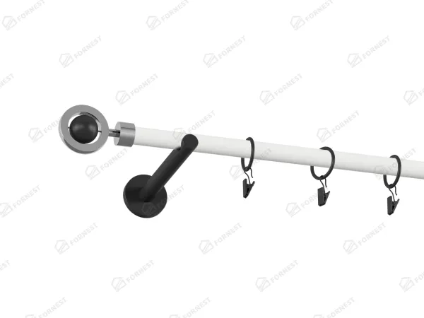 Garniža 19mm obyčajná tyč - 1rad - SFERA - bielo čierna