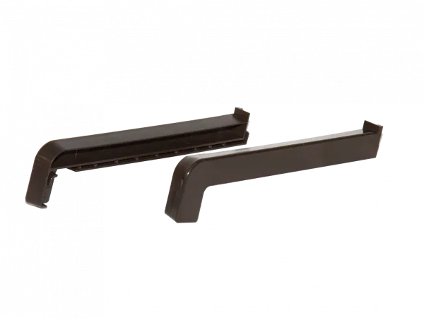 Plastové vonkajšie krytky - nos 25mm - tmavohnedá RAL 8019 - pár