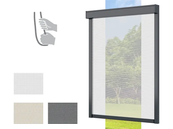 Screenové rolety - BOX 85 - pružinová - látka SOLTIS 86 - ručné ovládanie