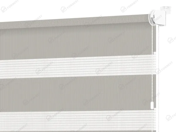 Roleta MINI - deň a noc - látka Bahama 1806 - sivá