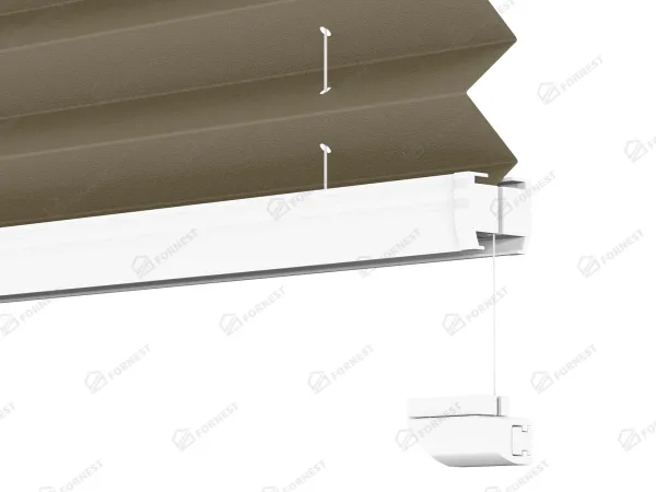 Plisé rolety LUX - látka Dark Coffee 11198 - BLACKOUT (zatemňujúca) 8