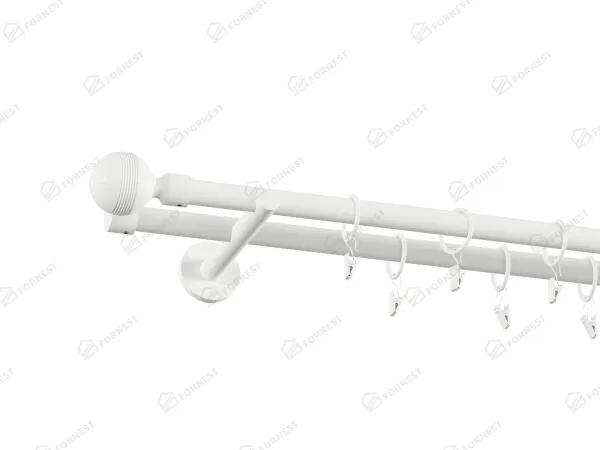 Garniža 19x19mm obyčajná tyč - 2rady - GABI - biela