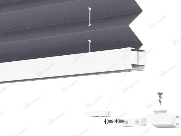 Plisé rolety LUX - látka Starless night 11187 - BLACKOUT (zatemňujúca) 9