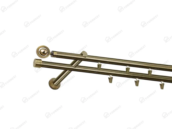 Garniža 19x19mm - drážková tyč - 2rady - JUPITER - antik