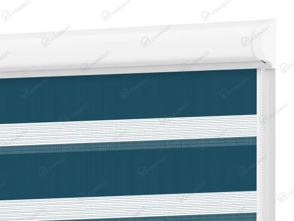 Roleta SWING LITE - deň a noc - látka Zakynthos 21 - nočná modrá