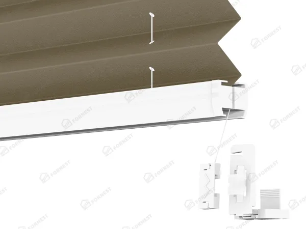 Plisé rolety LUX - látka Dark Coffee 11198 - BLACKOUT (zatemňujúca) 5