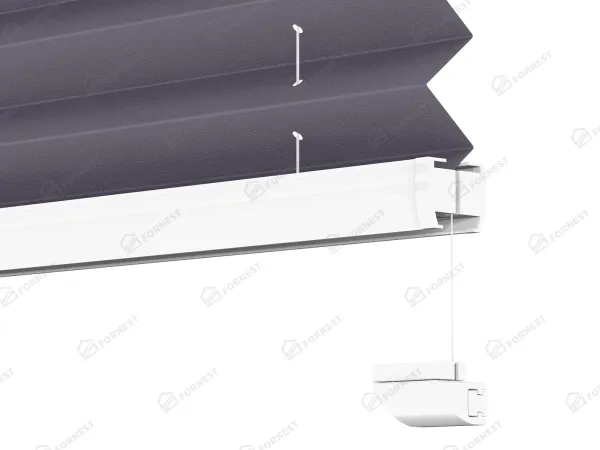 Plisé rolety LUX - látka Starless night 11187 - BLACKOUT (zatemňujúca) 8