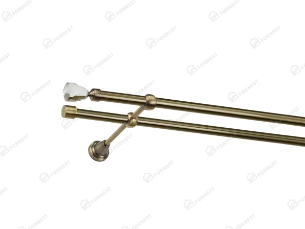 Garniža 16x16mm - 2rady - CRYSTAL CONE - antik 1