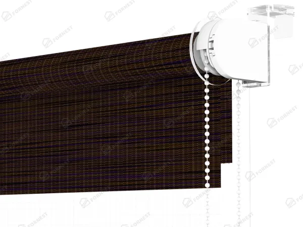 Roleta MINI - deň a noc - látka Maurícius 66 - tmavo hnedá (wenge) 3