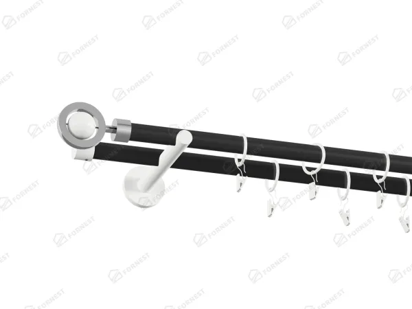 Garniža 19x19mm obyčajná tyč - 2rady - SFERA - čierno biela