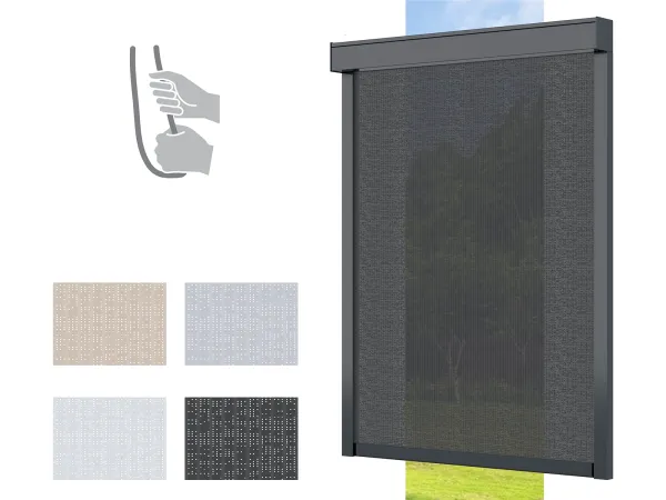 Screenové rolety - BOX 85 - pružinová - látka SOLTIS 92 - ručné ovládanie