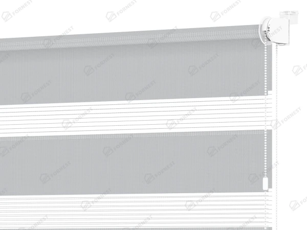 Roleta MINI - deň a noc - látka Zakynthos 12 - sivá