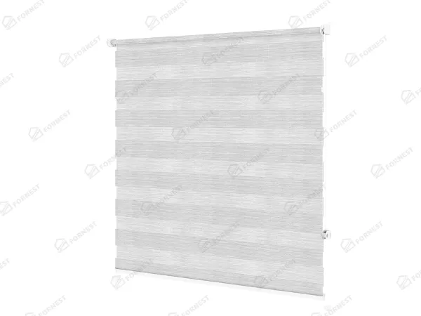 Roleta MINI - deň a noc - látka Maurícius 67 - sivo biela 2