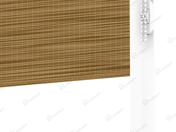 Roleta SWING LITE - deň a noc - látka Maurícius 61 - žlto hnedá (dub svetlý) 4