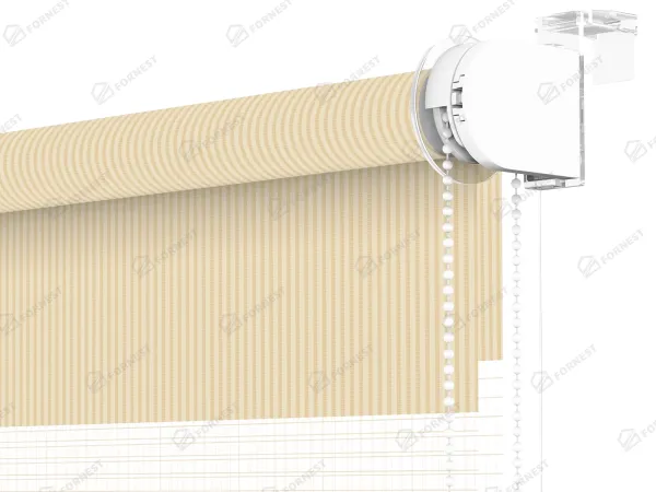 Roleta MINI - deň a noc - látka Miami 1303 - biela káva 3