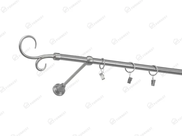 Garniža 16mm - 1rad - HÁK DVOJITÝ - satin