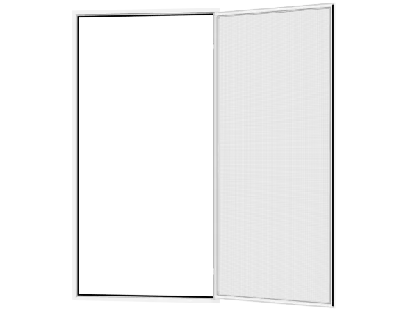 Sieťky na DVERE- pántové v ráme SMART - BIELA - bez priečky