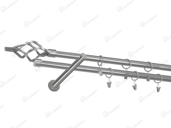 Garniža 19x19mm - 2rady - GUĽA AZUR - satin