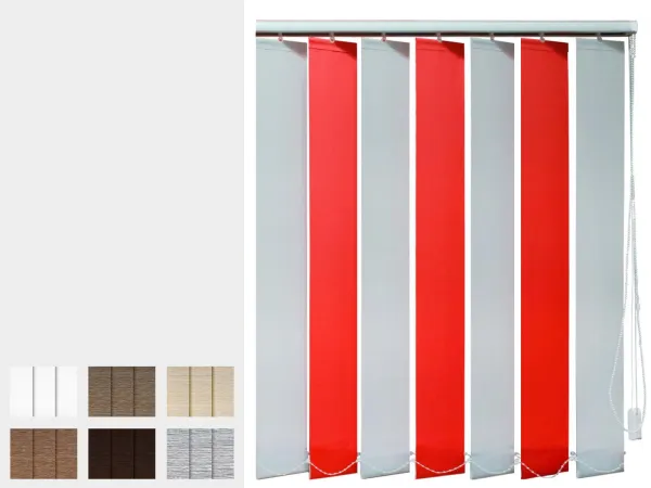 Dvojfarebné vertikálne žalúzie - látka ARUBA