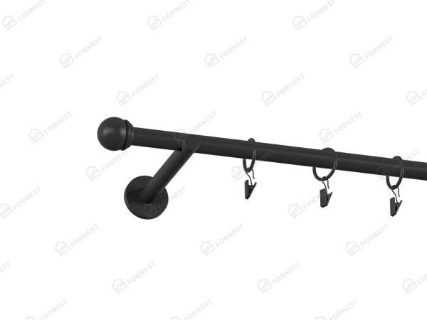 Garniža 19mm obyčajná tyč - 1rad - TODI MAX - Čierna
